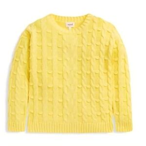 💛 Seed Heritage Yellow Cable Knit 100% Cotton Sweater 3T BNWOT